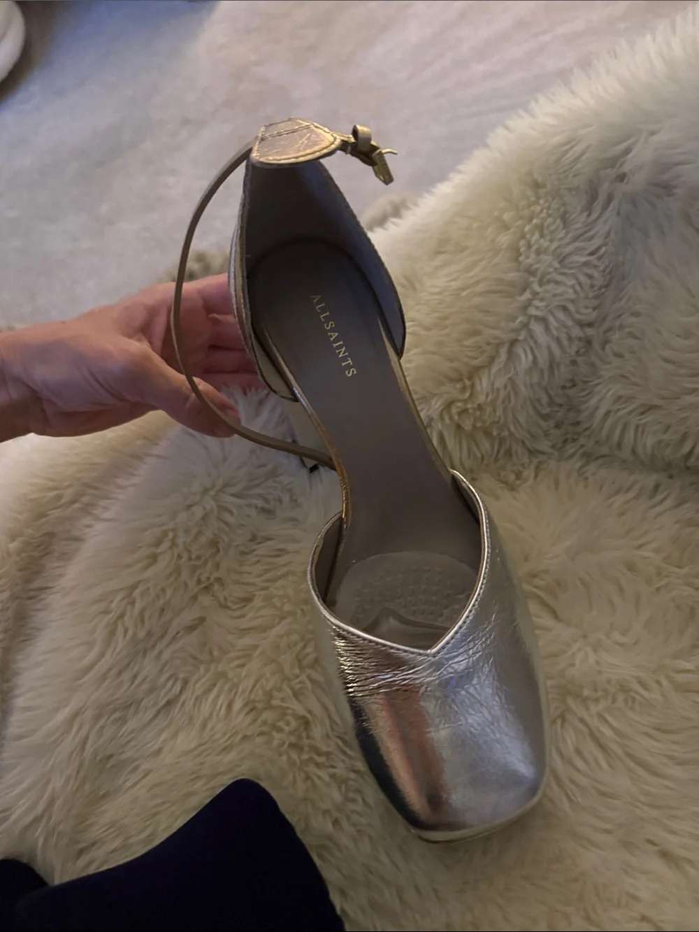 All Saints shiny metallic